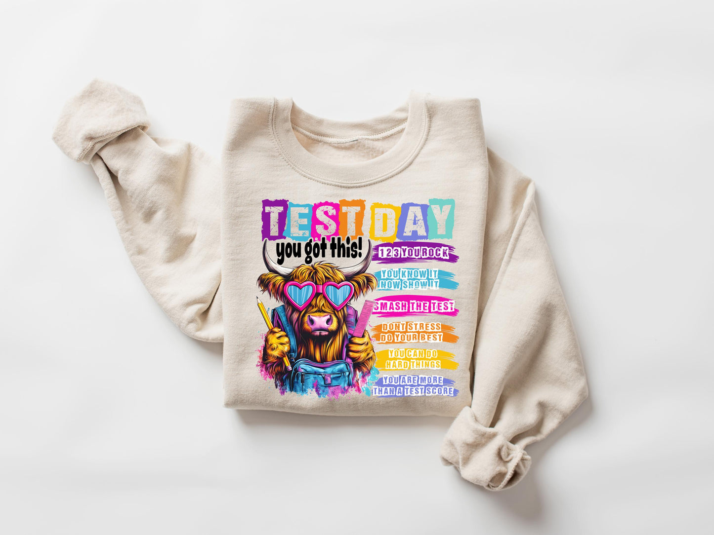 Teacher Testing Cow Teacher State Testing Teacher Life Tee Testing Day Team Sweater Test Day (1)