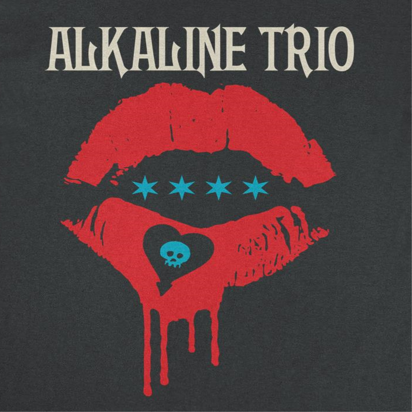 Alkaline Trio Riot Fest Lips Front Mens T Shirt Black