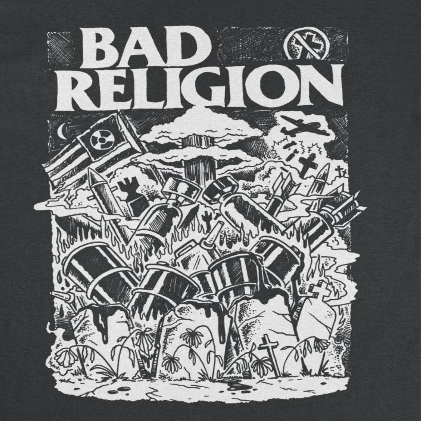 Bad Religion Wasteland Mens T Shirt Black