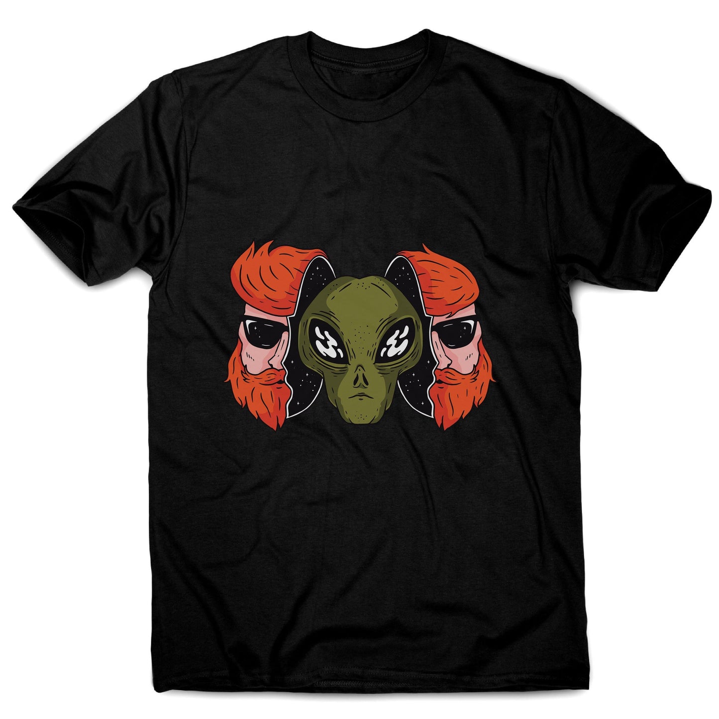 Hipster alien funny space men's t-shirt