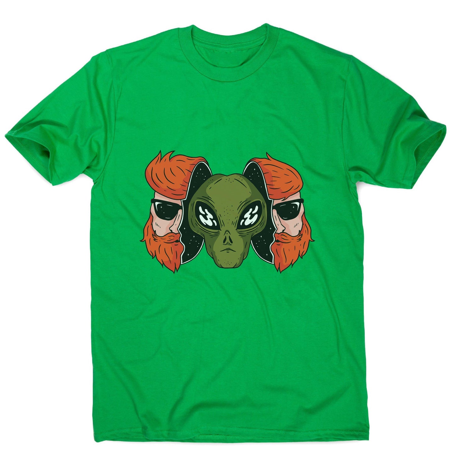 Hipster alien funny space men's t-shirt