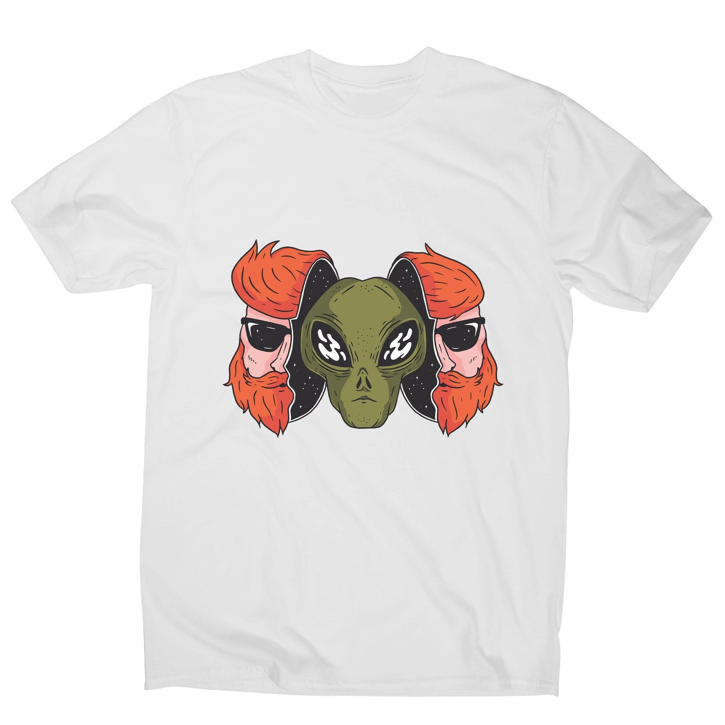 Hipster alien funny space men's t-shirt