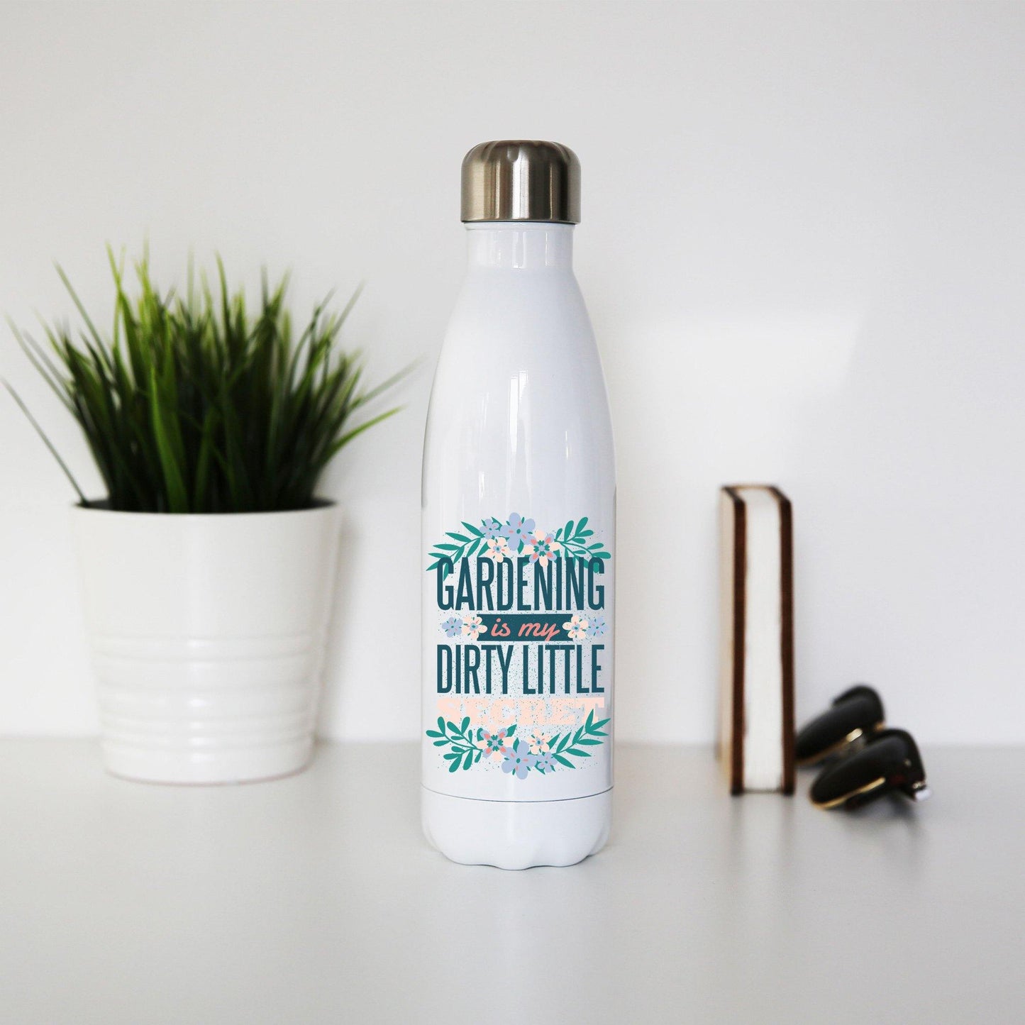 Gardening funny hobby water bottle stainless steel reusable