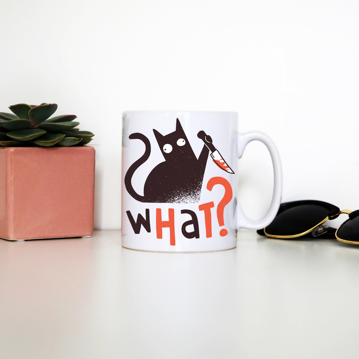 Murder cat funny Mug coffee tee cup