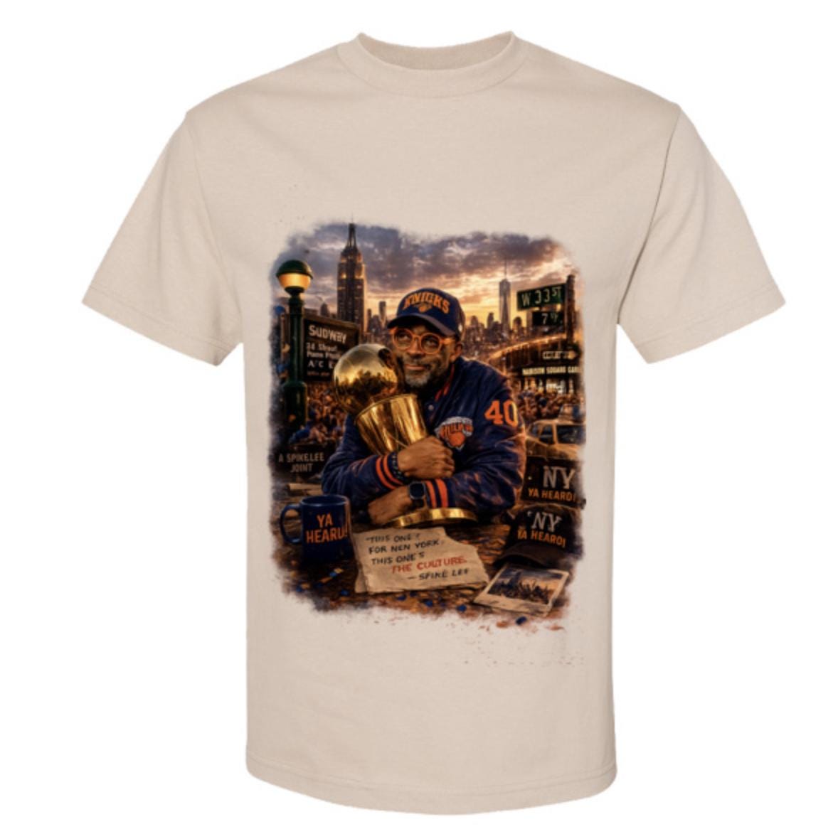 Spike Lee Knicks Championship York Basketball Culture Tee 2026 Champions (2)