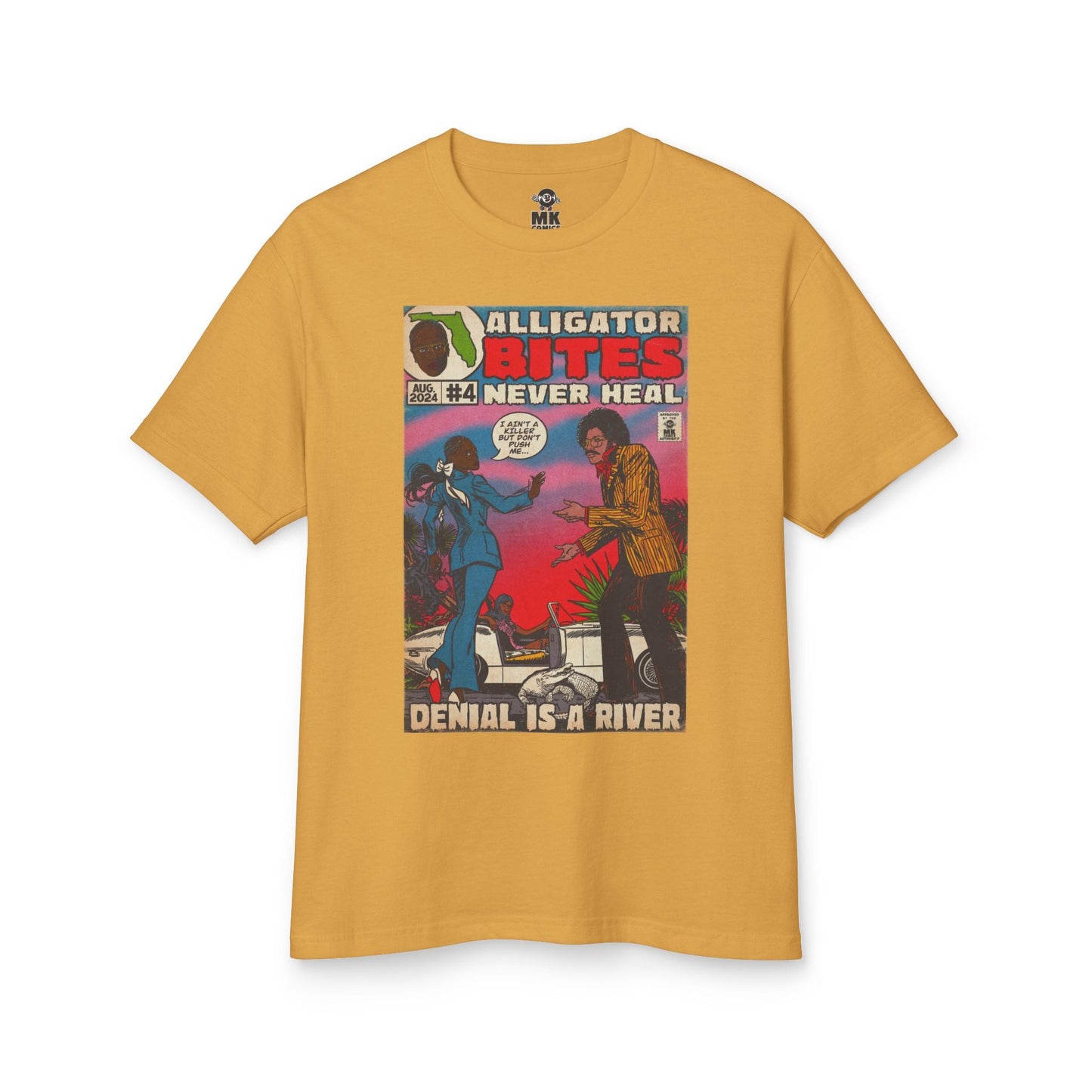 Denial Unisex Garment-Dyed Heavyweight Cotton Tee
