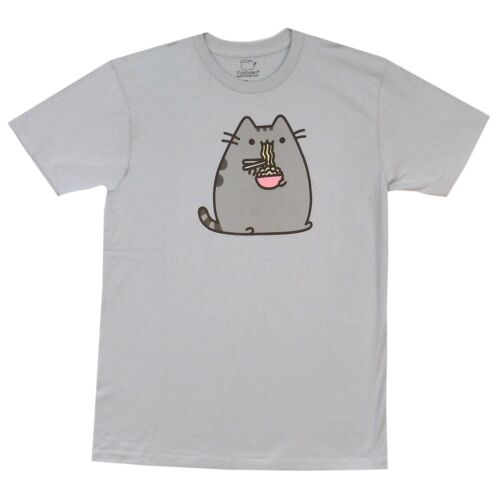 Pusheen The Cat Eating Noodles Cute Facebook Adult T-Shirt - clothing by TeeHivey.com