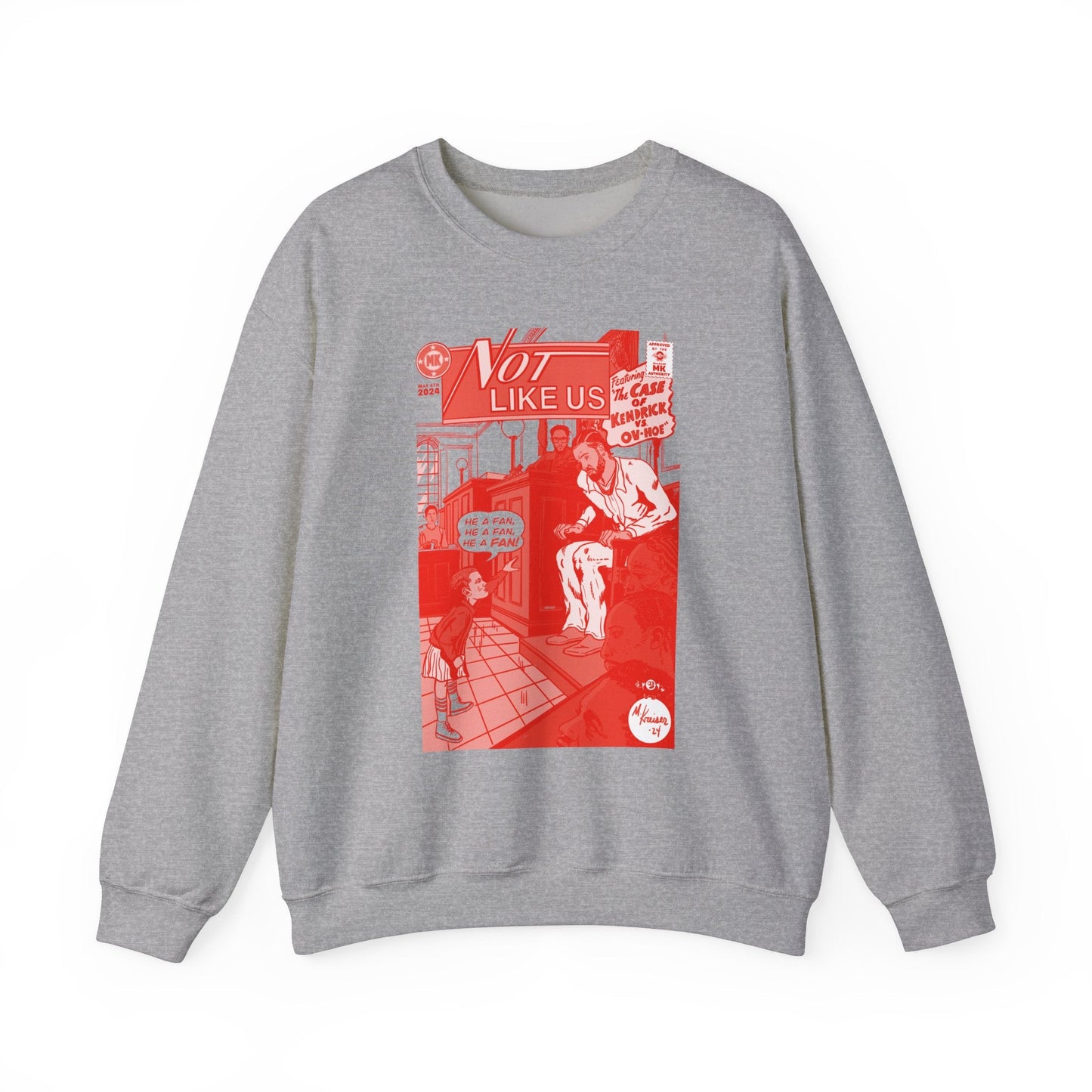 Not Like Us - RED VARIANT - Unisex Heavy Blendâ„¢ Crewneck Sweatshirt