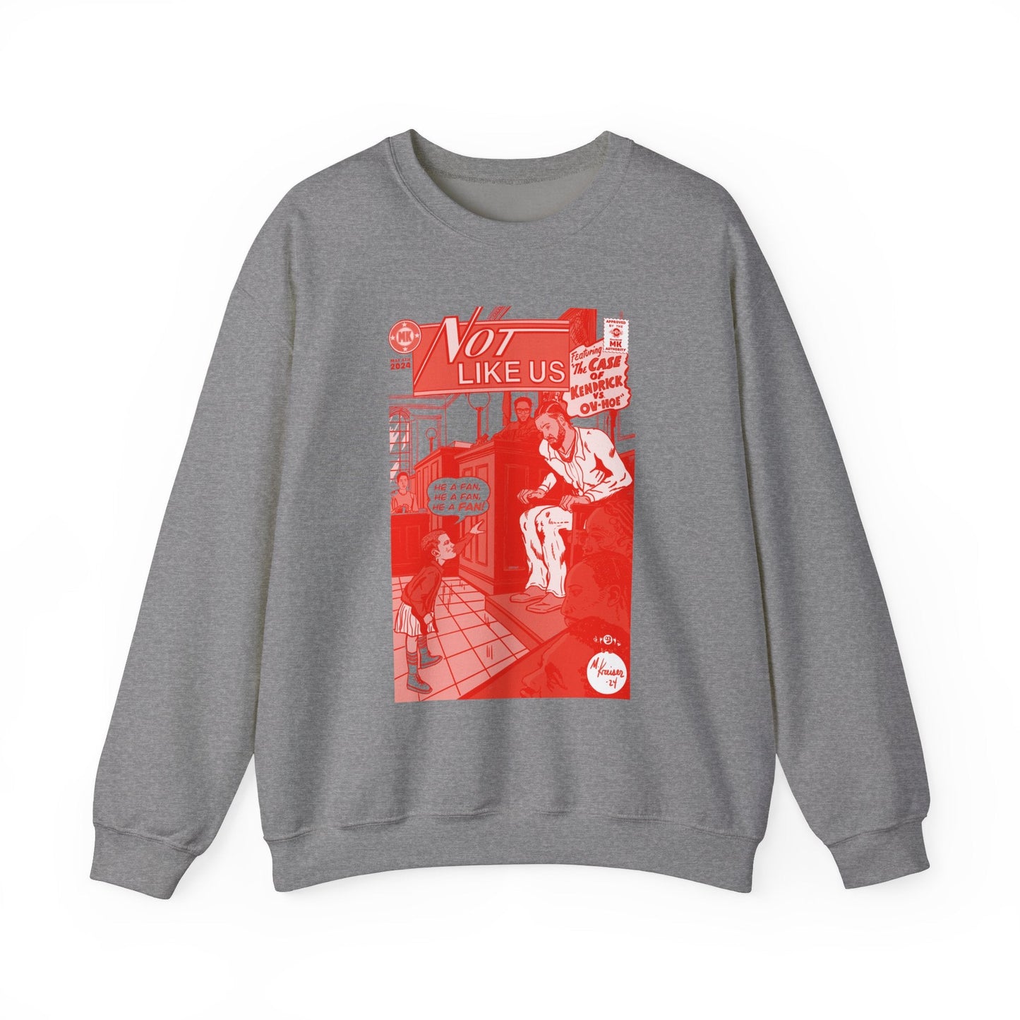 Not Like Us - RED VARIANT - Unisex Heavy Blendâ„¢ Crewneck Sweatshirt