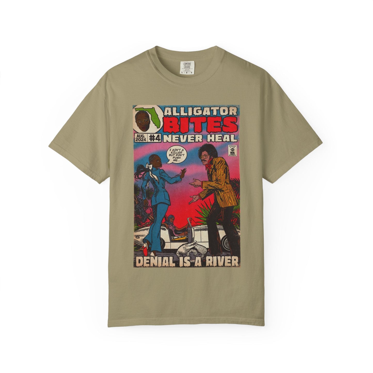 Denial is a River - Alligator Bites - Unisex Comfort Colors T-shirt