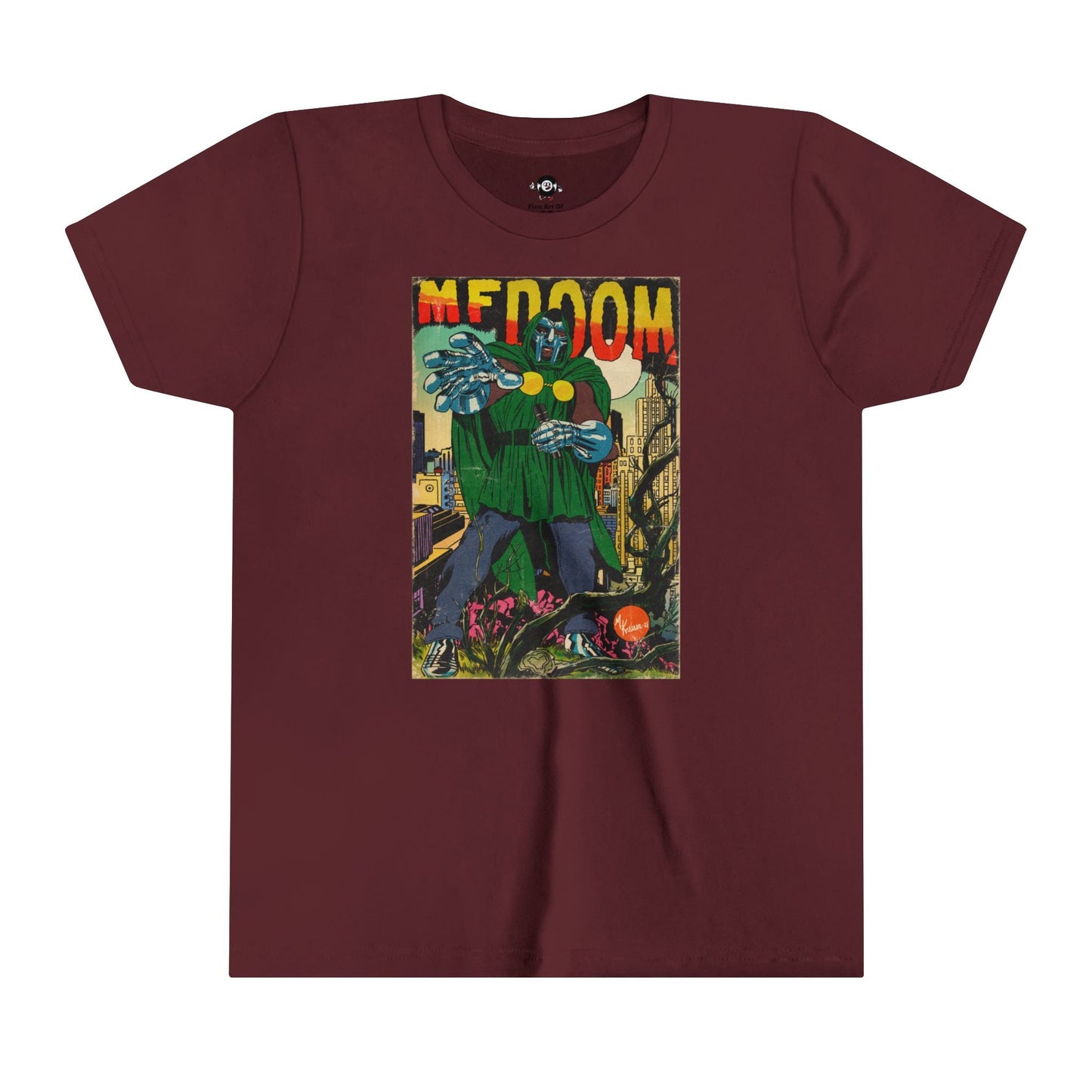 KIDS - DOOM - Comic Book Art - Youth Short Sleeve Tee - clothing by TeeHivey.com (Image 5)