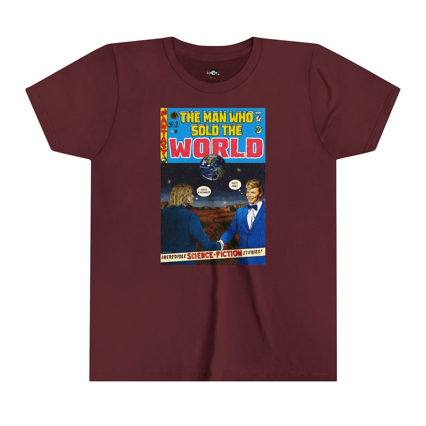 KIDS - Cobain & Bowie - The Man Who Wold The World - Youth Short Sleeve Tee - clothing by TeeHivey.com (Image 5)