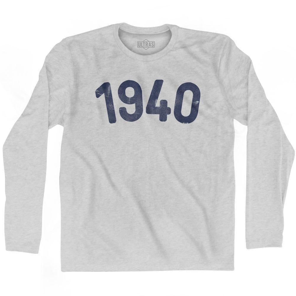 1940 Year Celebration Adult Cotton Long Sleeve T-shirt