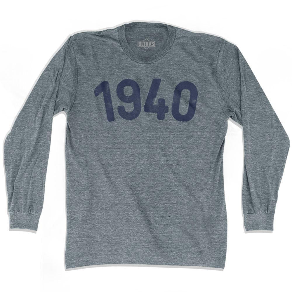 1940 Year Celebration Adult Tri-Blend Long Sleeve T-shirt