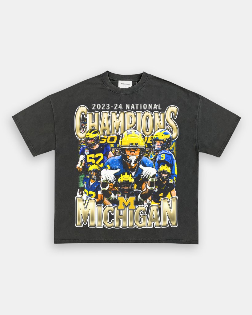 2023-24 NATIONAL CHAMPS - MICHIGAN V2 TEE Style002