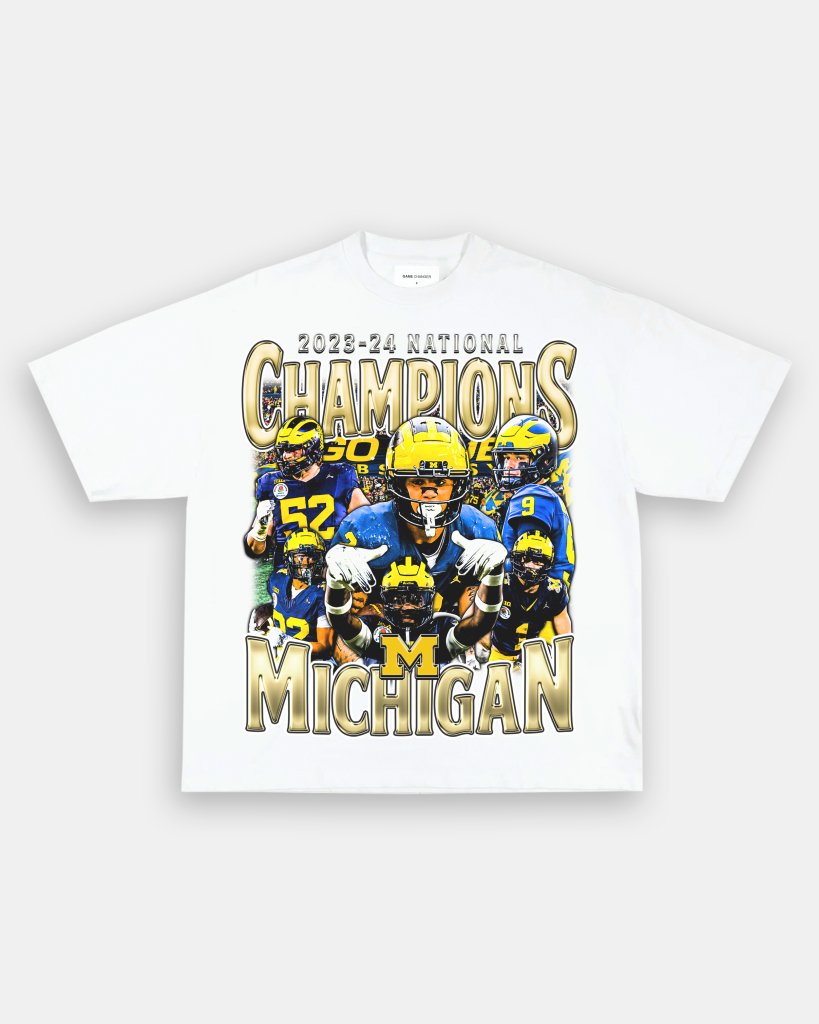 2023-24 NATIONAL CHAMPS - MICHIGAN V2 TEE Style002