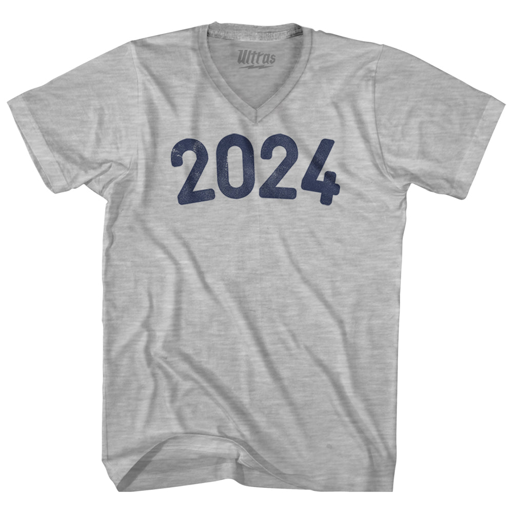 2024 Year Celebration Adult Cotton V-neck T-shirt