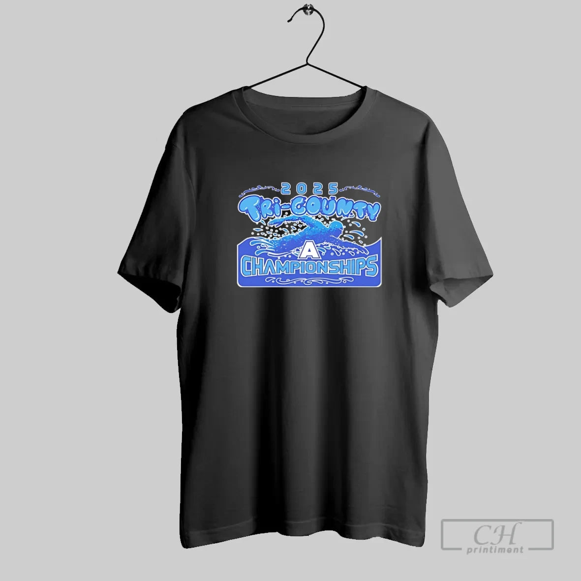 2025 Tri County A Swim Championships Logo - clothing by TeeHivey.com