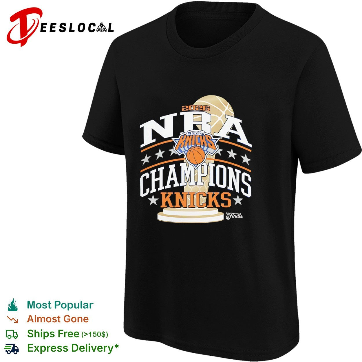2026 New York Knicks NRA Champions Finals Trophy Basketball shirt