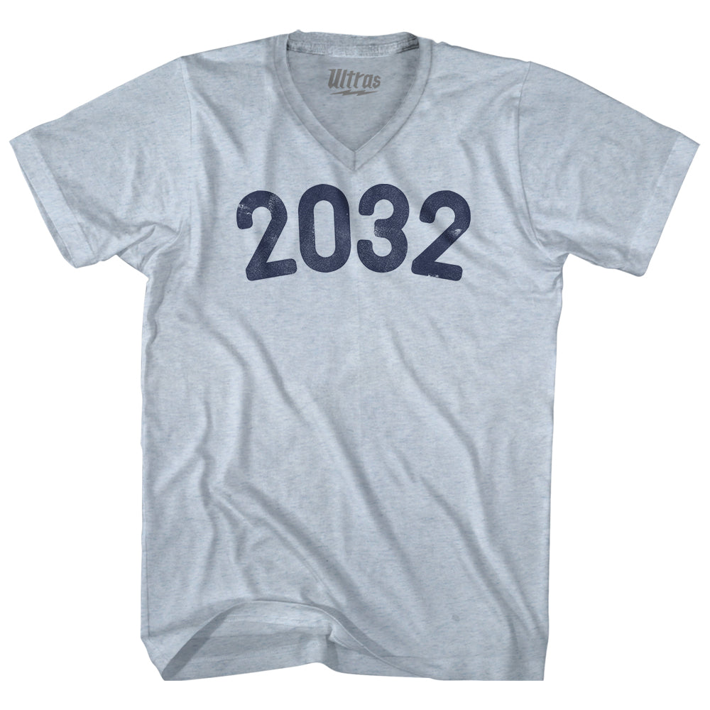 2032 Year Celebration Adult Tri-Blend V-neck T-shirt Style004
