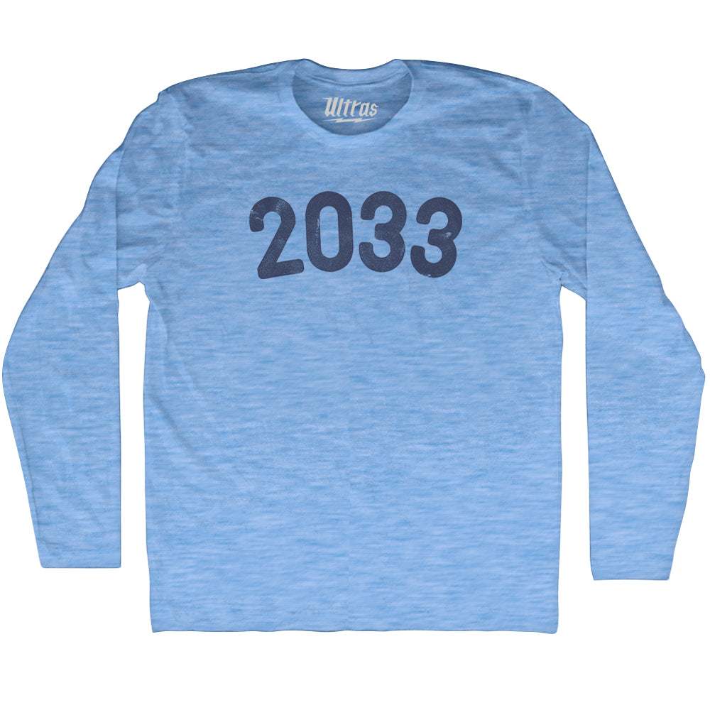 2033 Year Celebration Adult Tri-Blend Long Sleeve T-shirt Style004