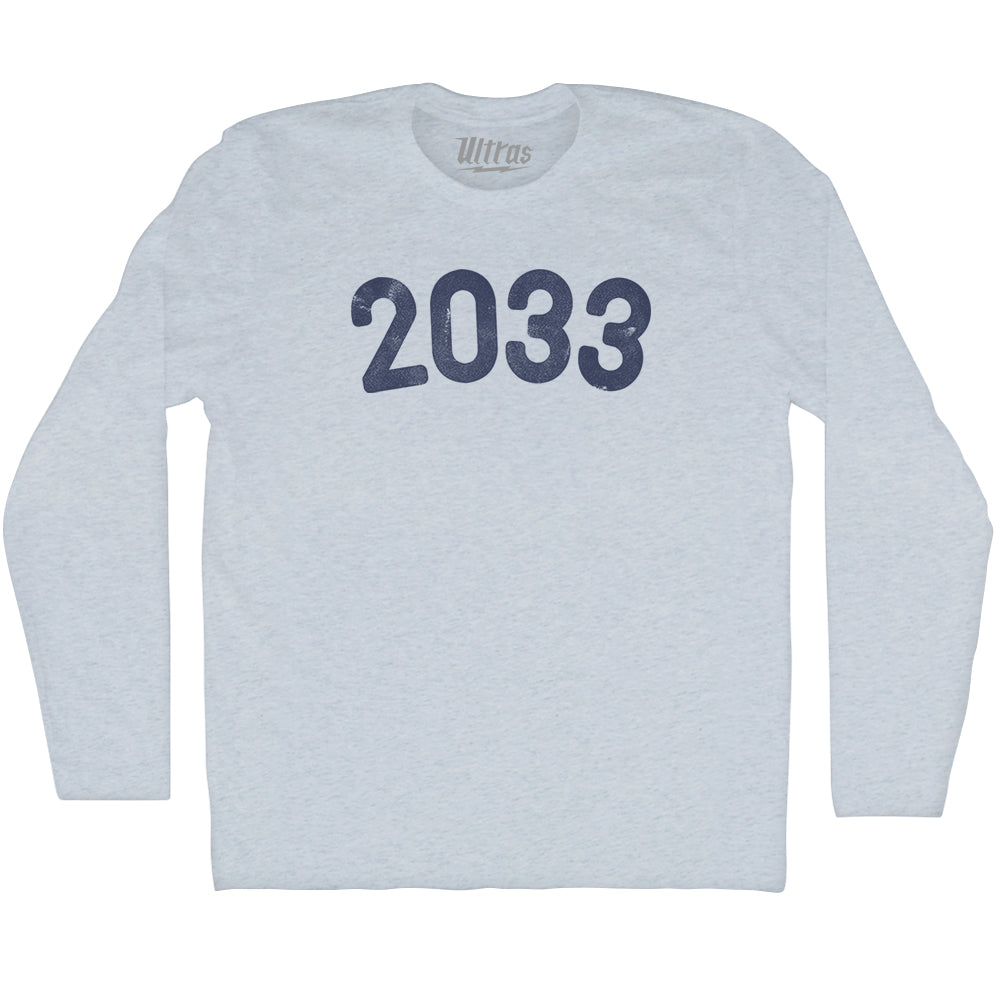2033 Year Celebration Adult Tri-Blend Long Sleeve T-shirt Style003