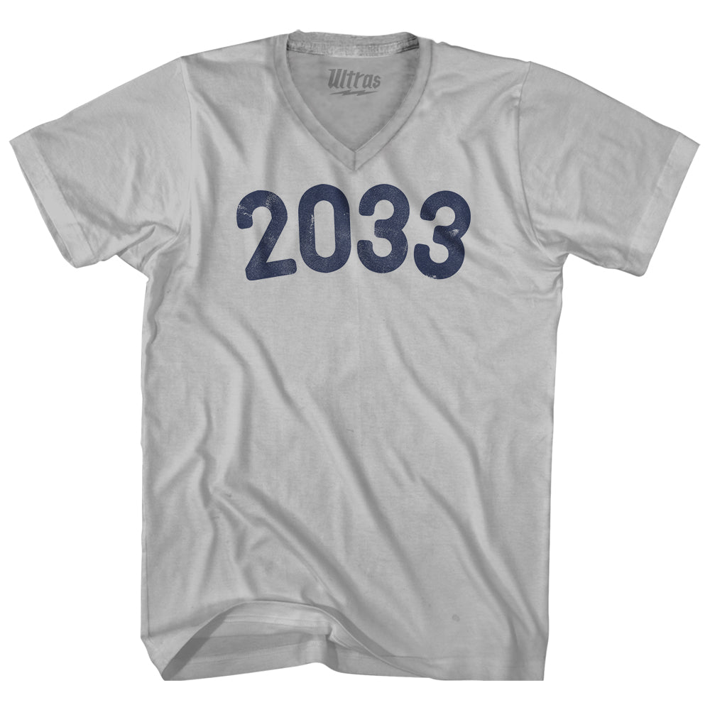2033 Year Celebration Adult Tri-Blend V-neck T-shirt Style005