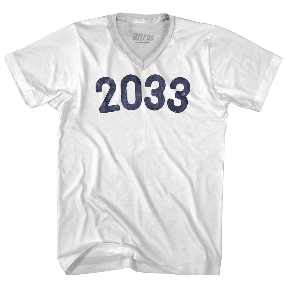 2033 Year Celebration Adult Tri-Blend V-neck T-shirt Style006