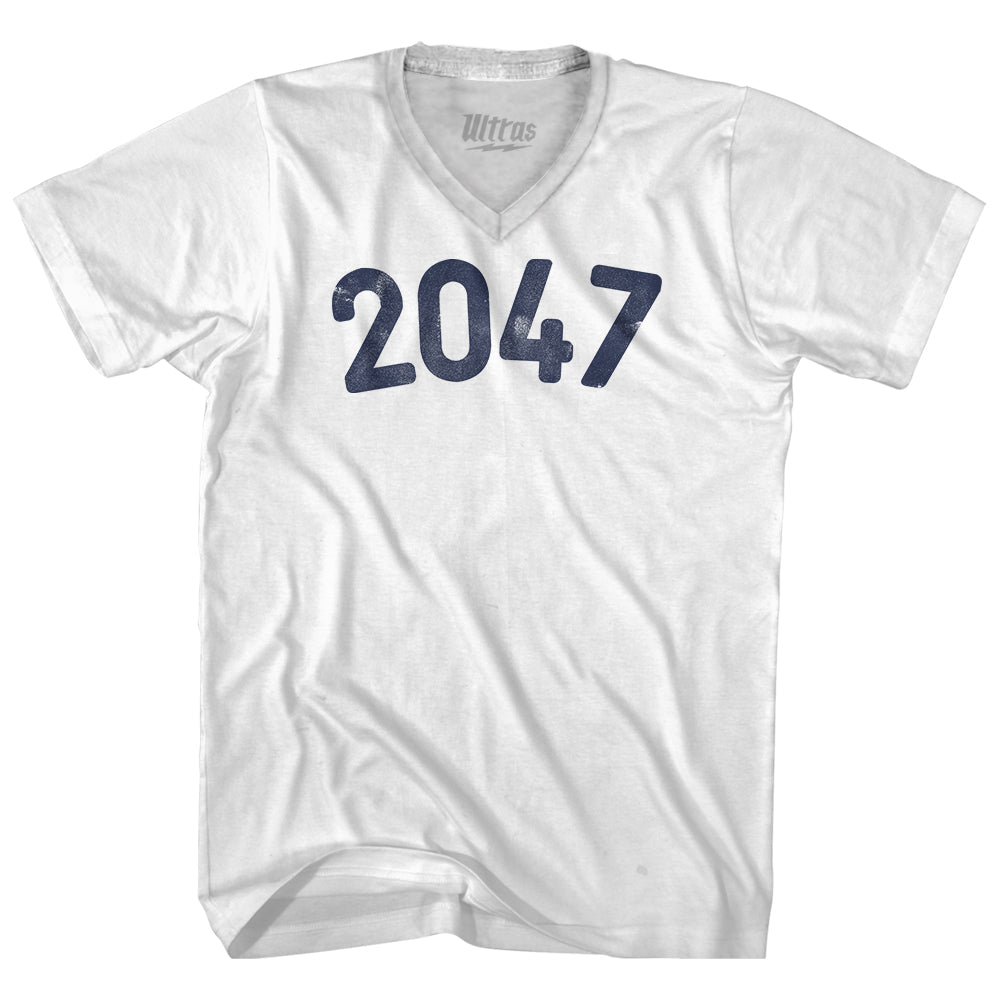 2047 Year Celebration Adult Tri-Blend V-neck T-shirt Style006