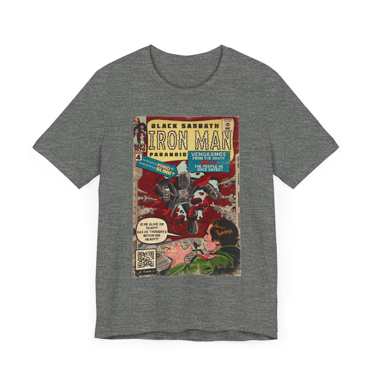 Iron Man - Rock Comic Art - Unisex Jersey Short Sleeve Tee