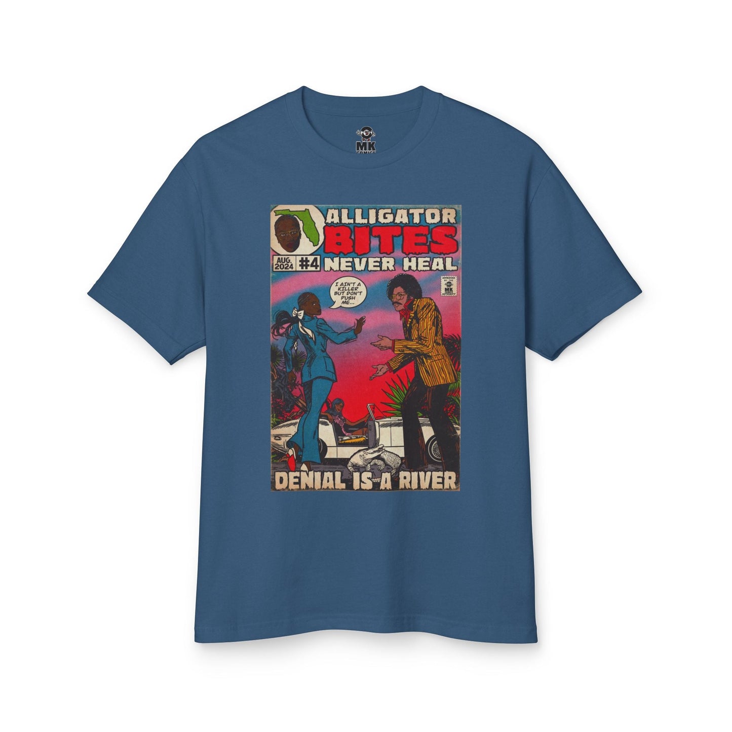 Denial Unisex Garment-Dyed Heavyweight Cotton Tee