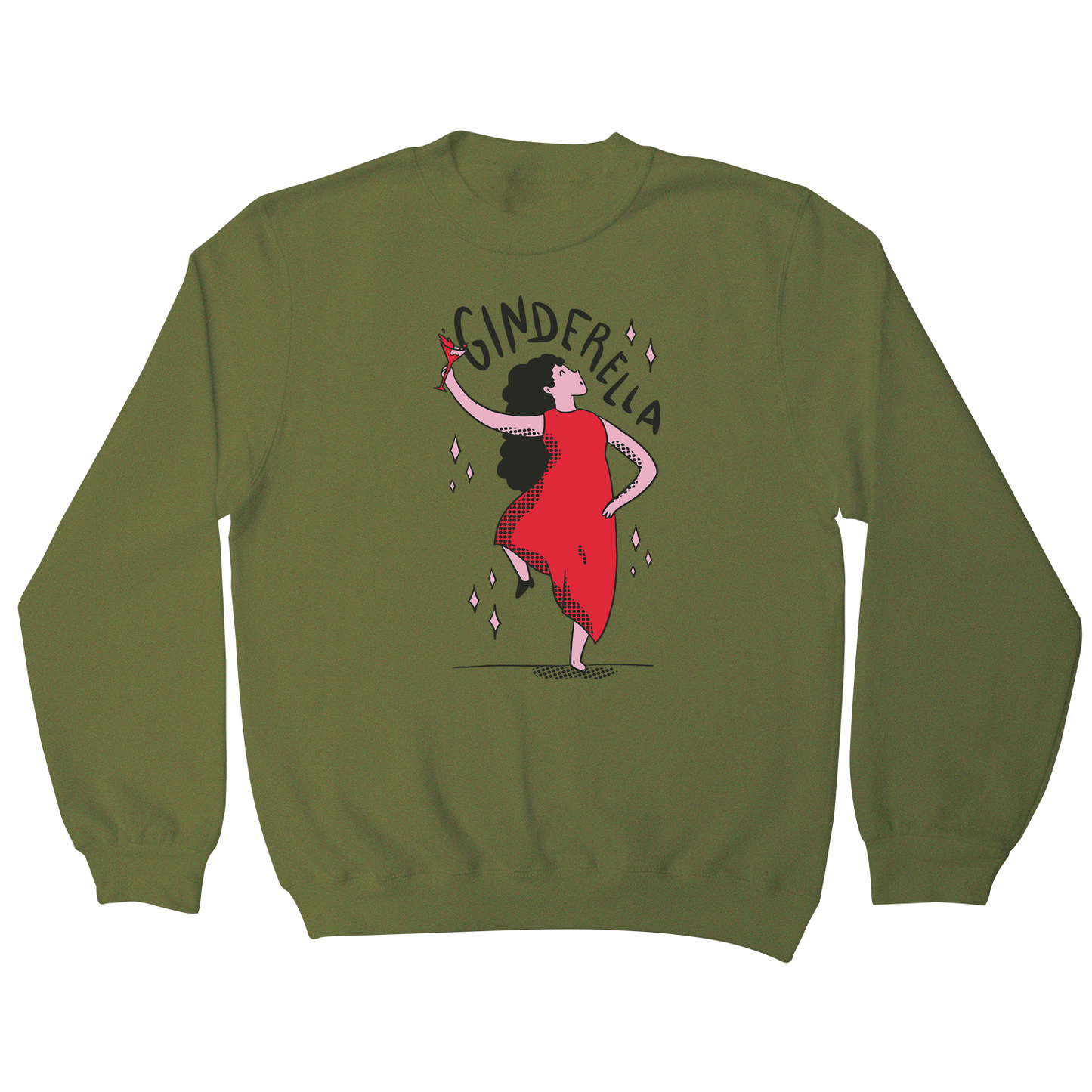 Ginderella funny cartoon sweatshirt