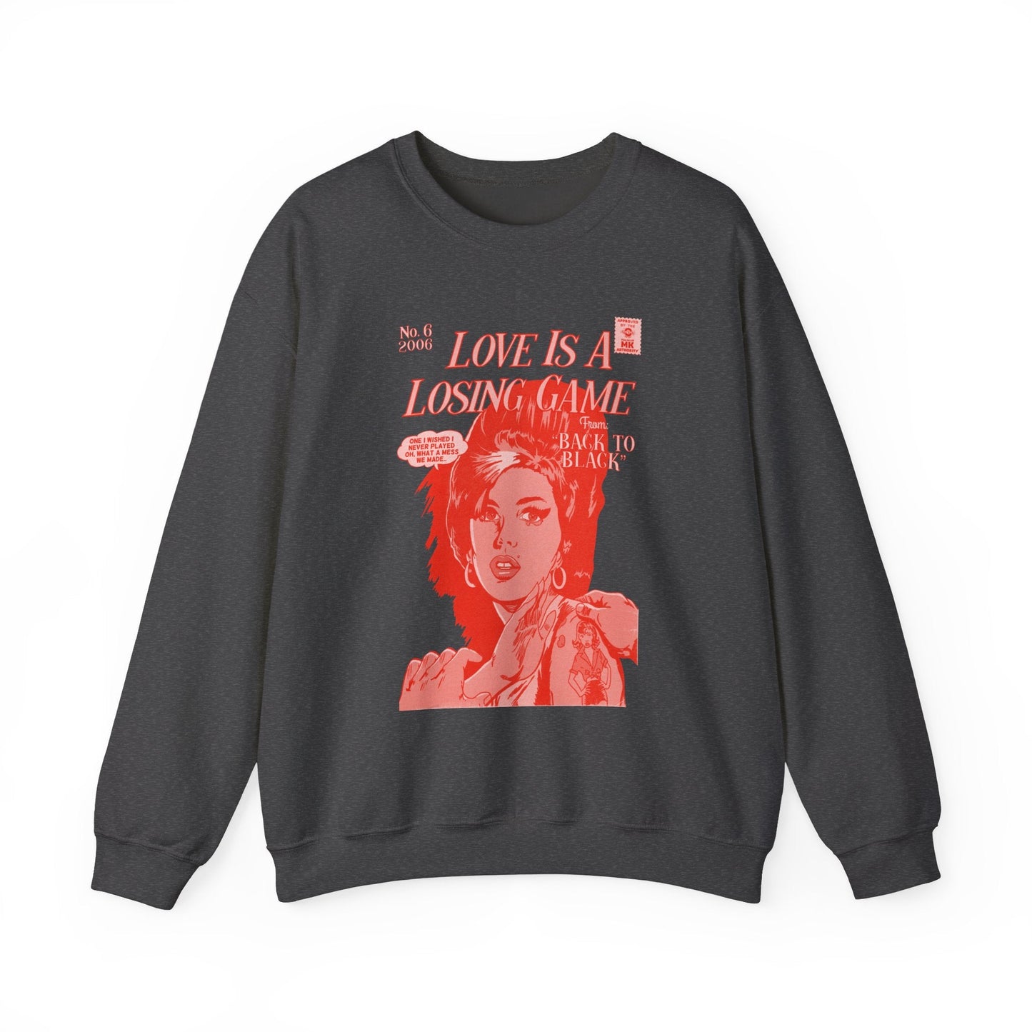 Love is a Losing Game - RED VARIANT - Unisex Heavy Blendâ„¢ Crewneck Sweatshirt