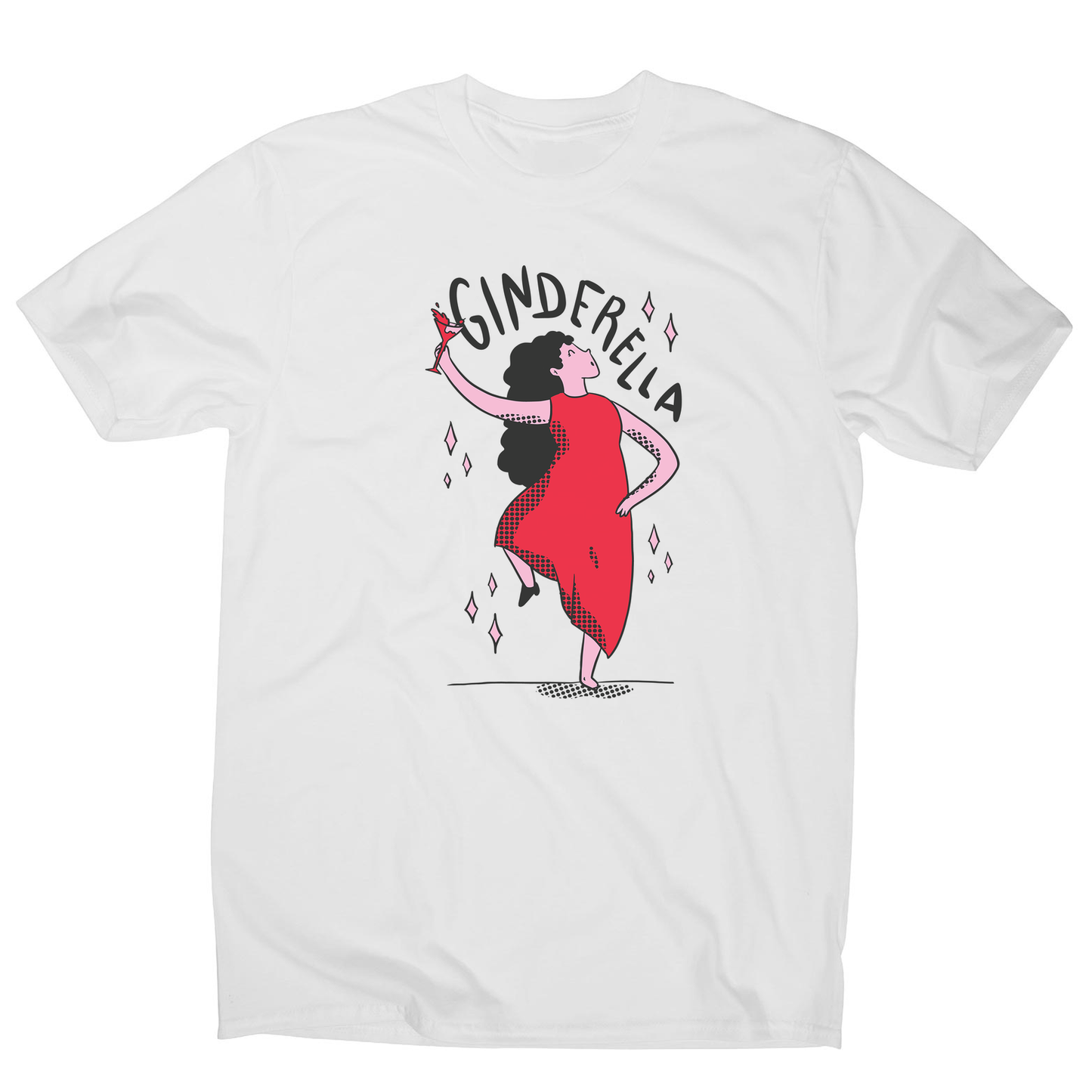 Ginderella funny cartoon men's t-shirt