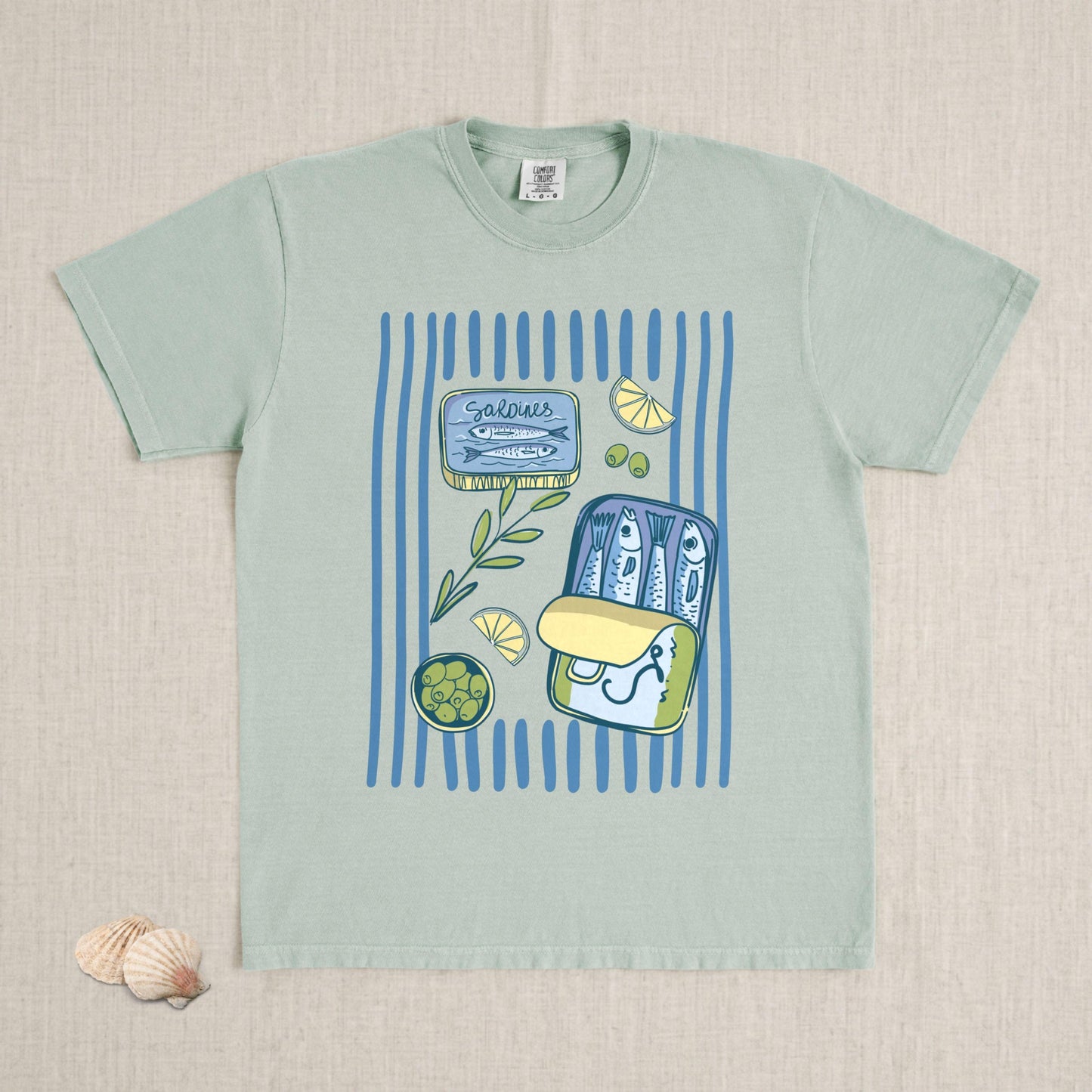 Sardines Tin Coastal Food Mediterranean Seafood Unisex T-shirt, Sweatshirt, Hoodie (5)
