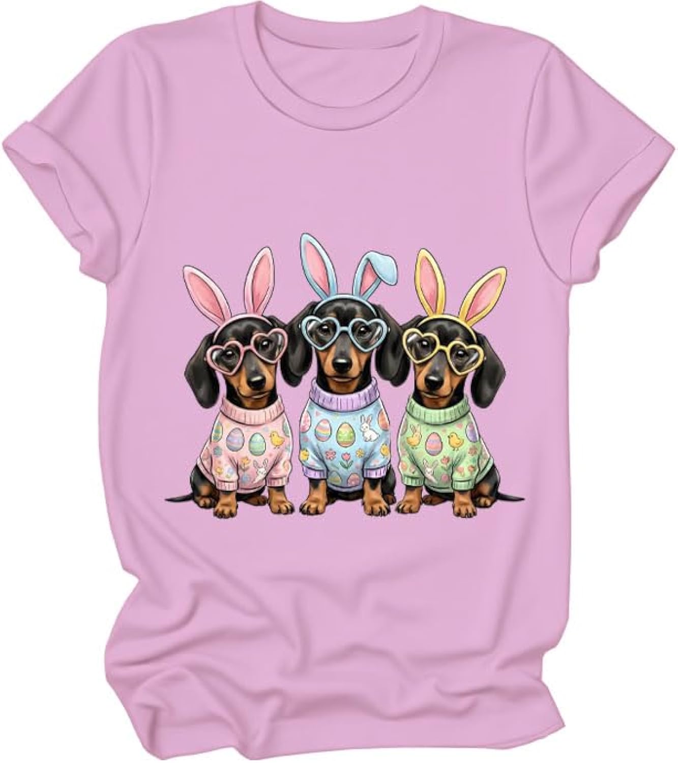 Dachshund Easter Shirt, Easter Bunnies Dachshund Shirt, Dachshunds Easters Pastel Shirts Women Men