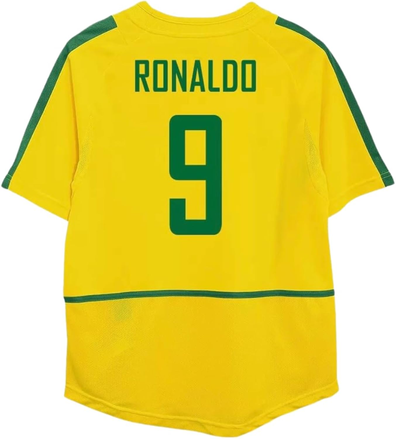 Brazil Ronaldinho #11, Ronaldo #9 Men’s Soccer Jersey Fan Edition – Short Sleeve Training & Casual Shirt – Home 2002/03