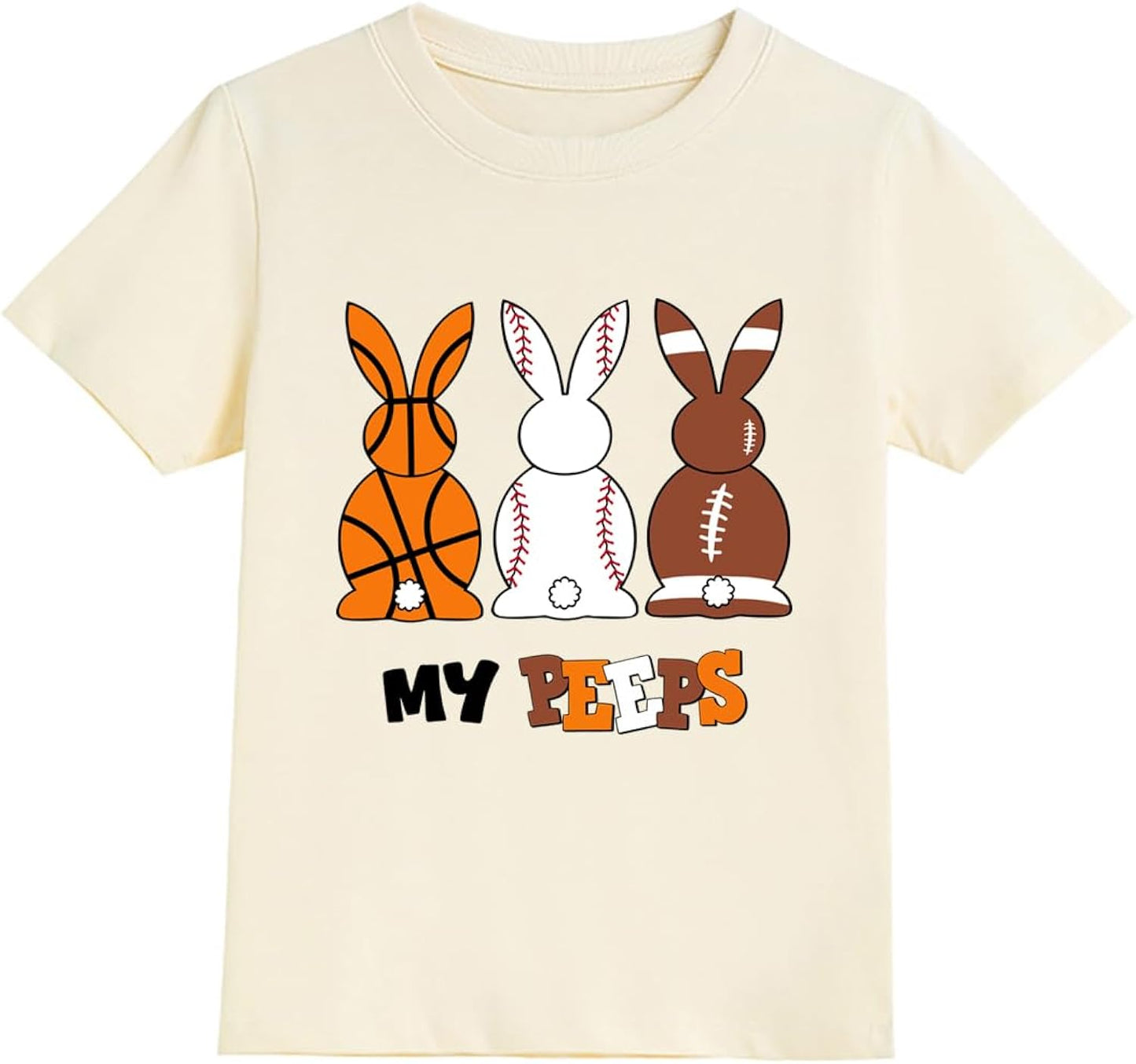 Kids Easter Shirt for Boys Bunny T-Shirts Chilling with My Peeps Tees Toddler Hip Hop Tops Egg Hunts Outfit Size 2-9T