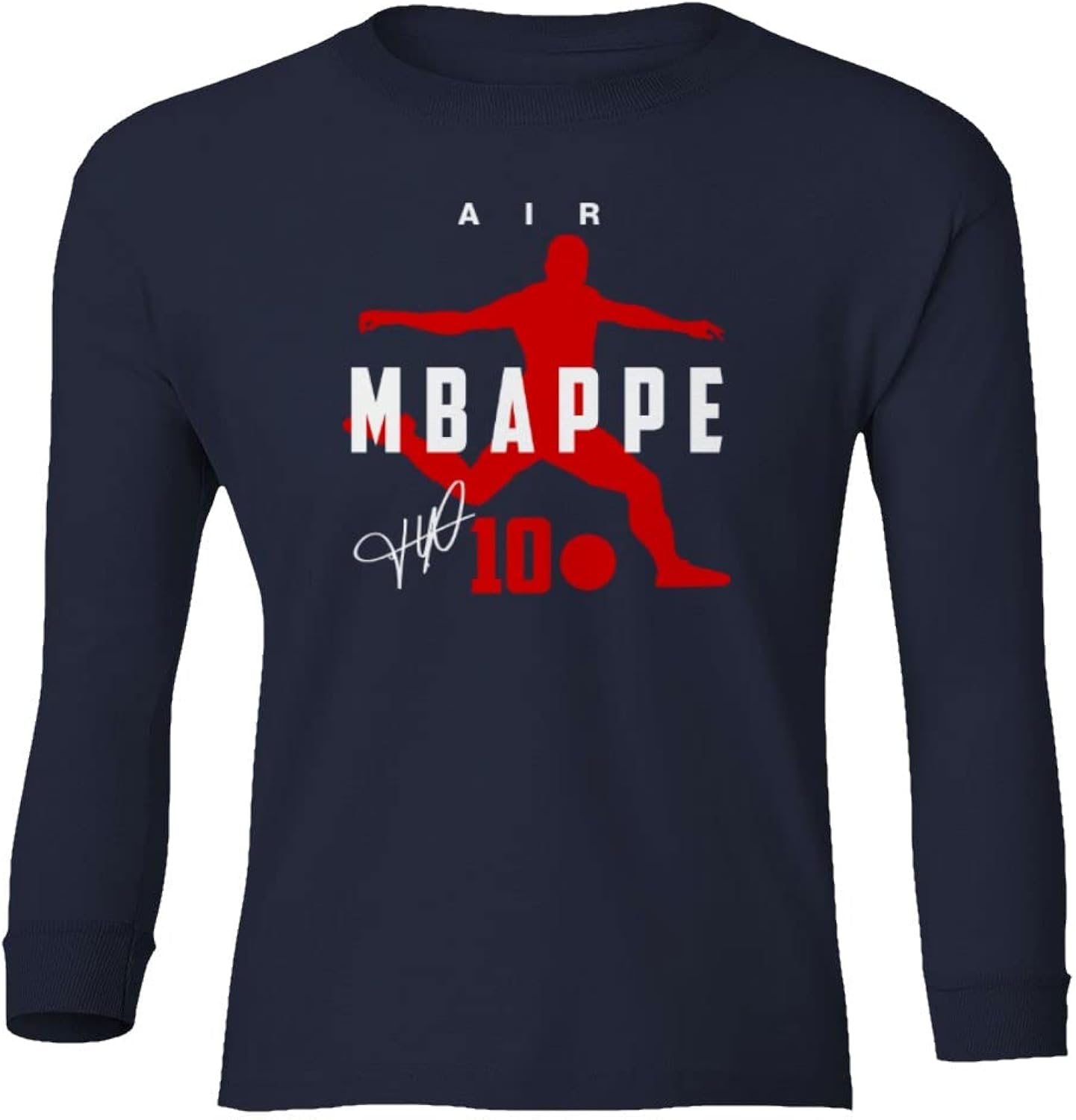 France Football Air Mbappe 2022 World Soccer Fans Youth Long Sleeve T-Shirt