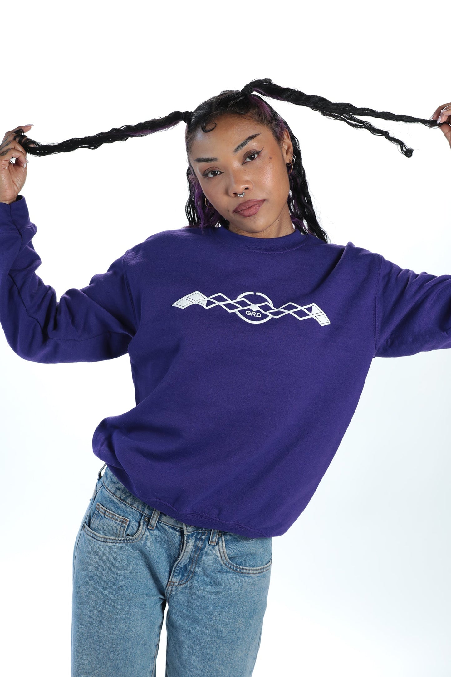 UNDER NIGHT IN-BIRTH - 'GRD' Crew Neck Sweatshirt - Purple
