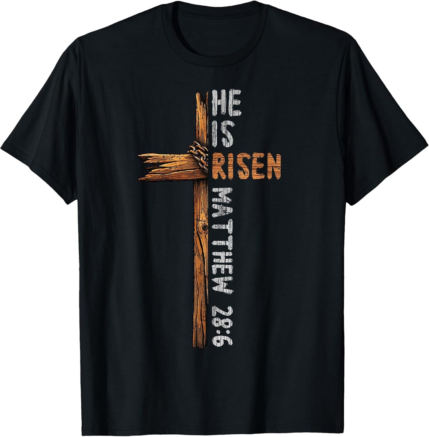 He is Risen Cross Jesus Religious Christian Faith Easter Day T-Shirt