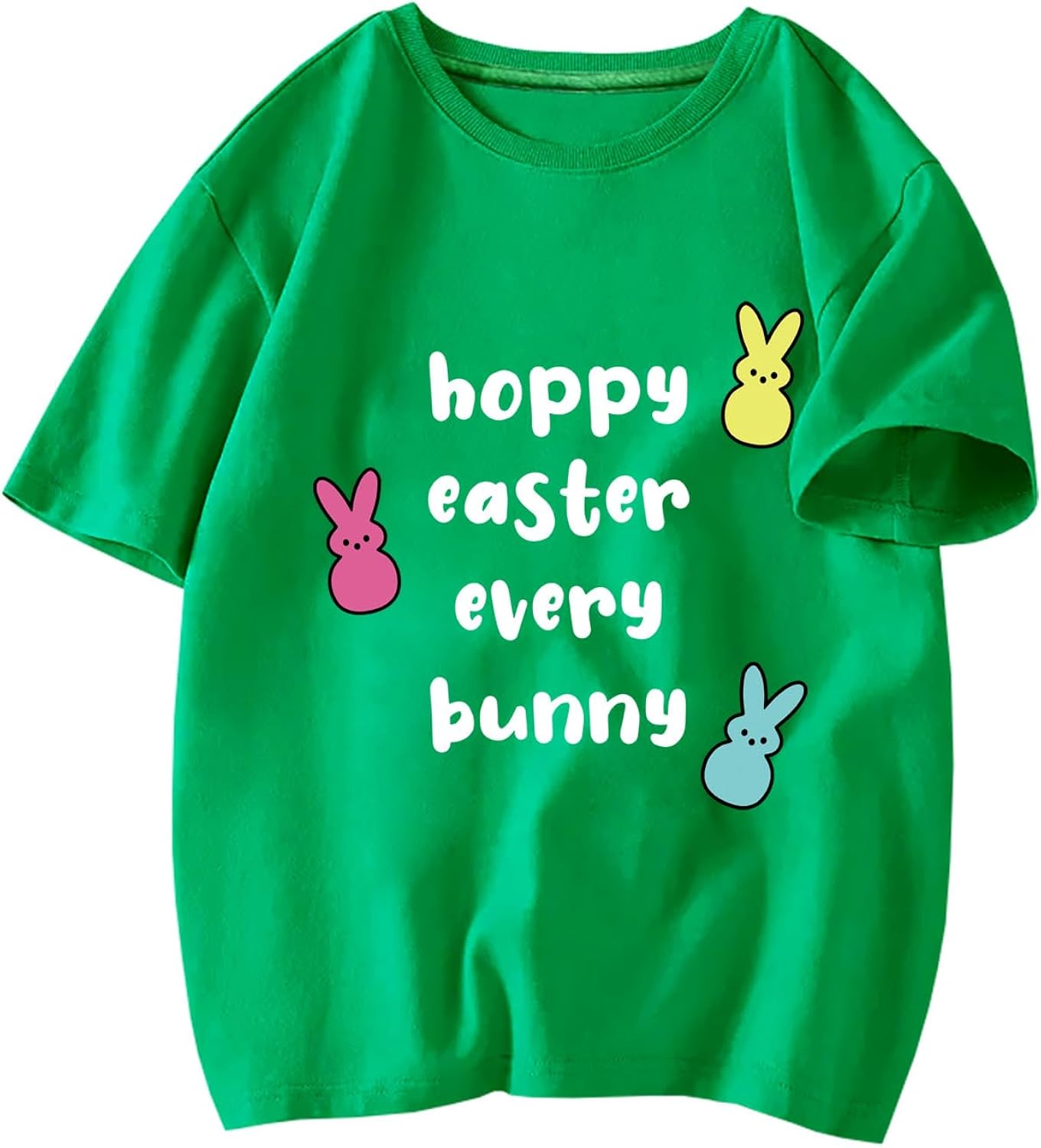 Toddler Easter Shirt Boys Girls Bunny Eggs-cavator Truck Graphic T-Shirt Kids Short Sleeve Cotton Easter Tee Tops 2-7 Years
