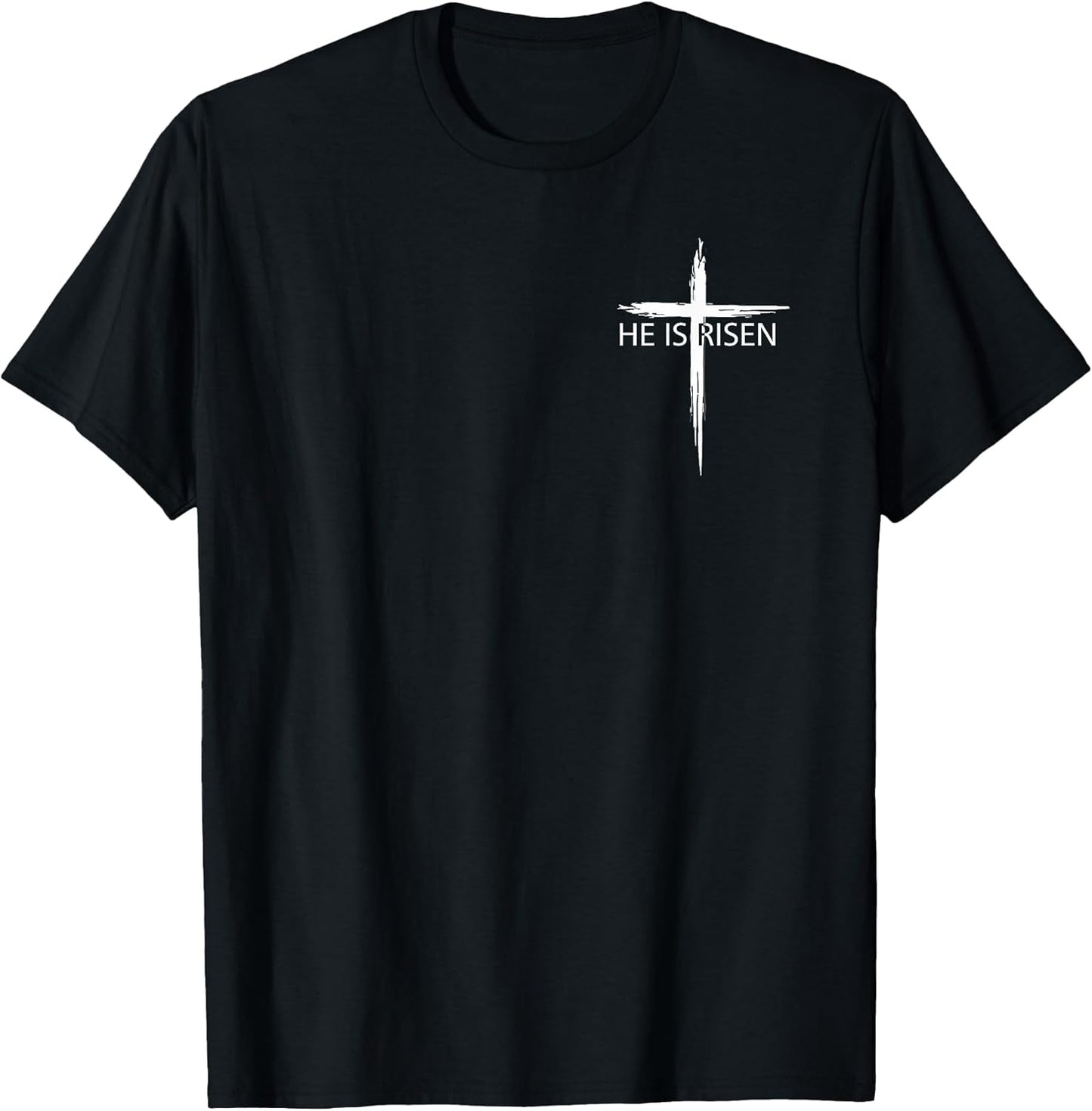 He is Risen Pocket Christian Easter Jesus Religious Cross T-Shirt