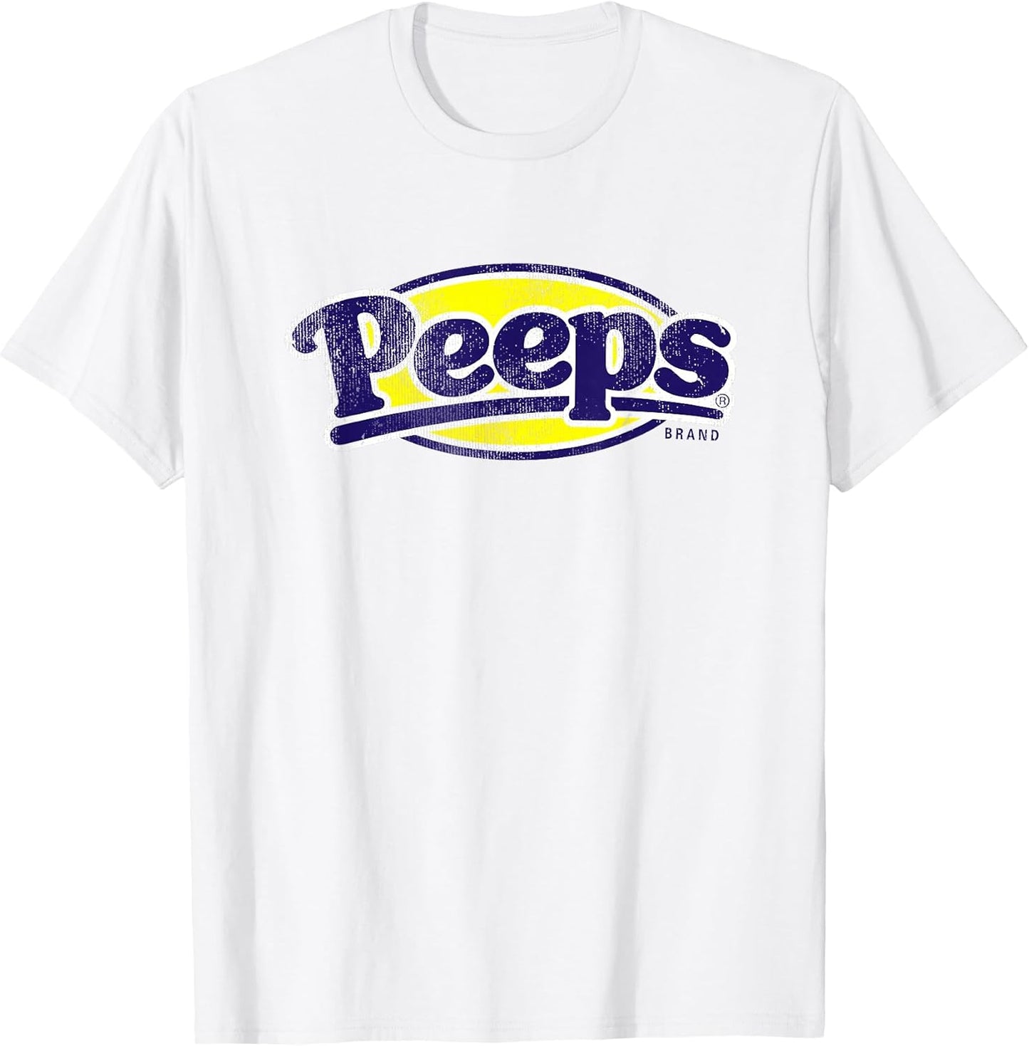 Easter Classic Distressed Peeps Brand Logo T-Shirt