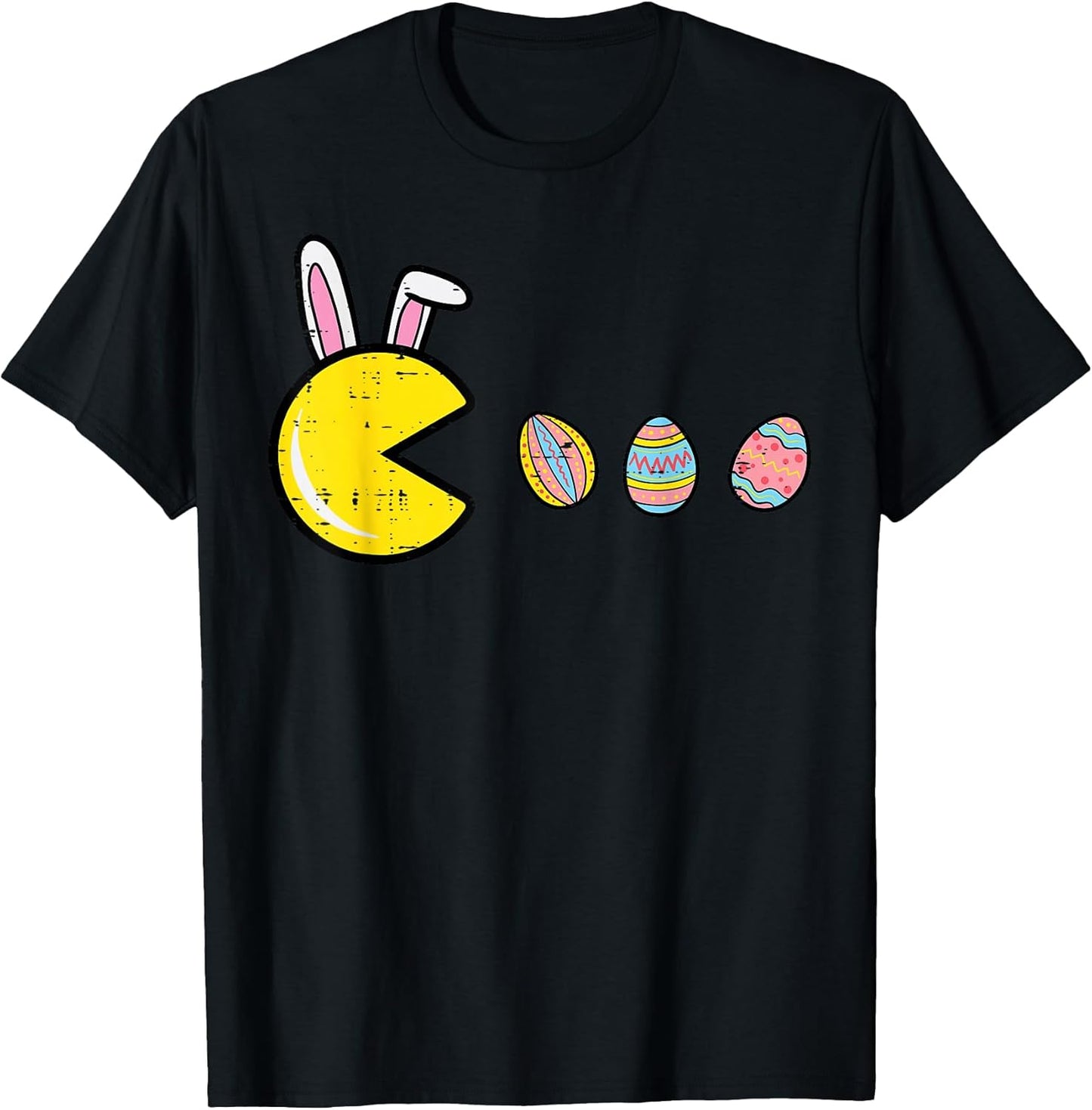 Video Game Eating Easter Eggs Retro Gamer Men Boys Kids Teen T-Shirt