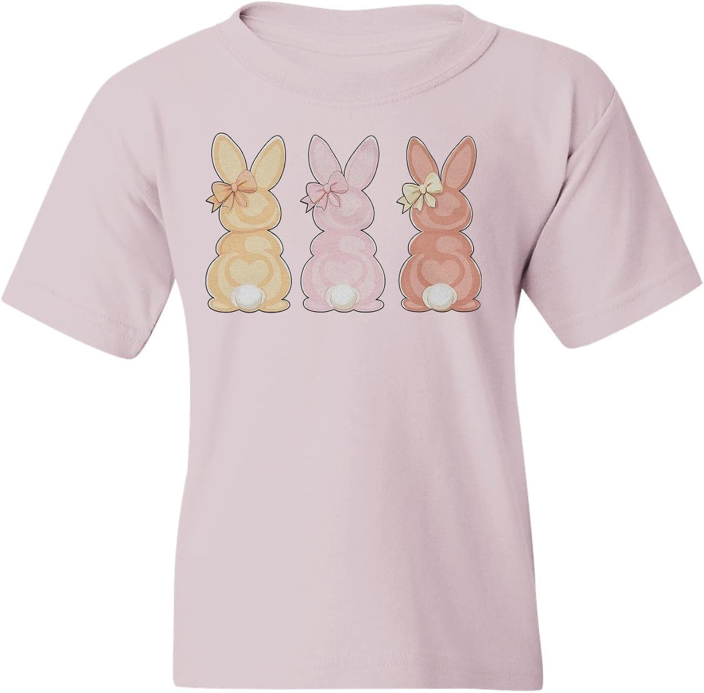 Cute Easter Bunnies Pastel Bow Teacher Student Youth Unisex T-Shirt