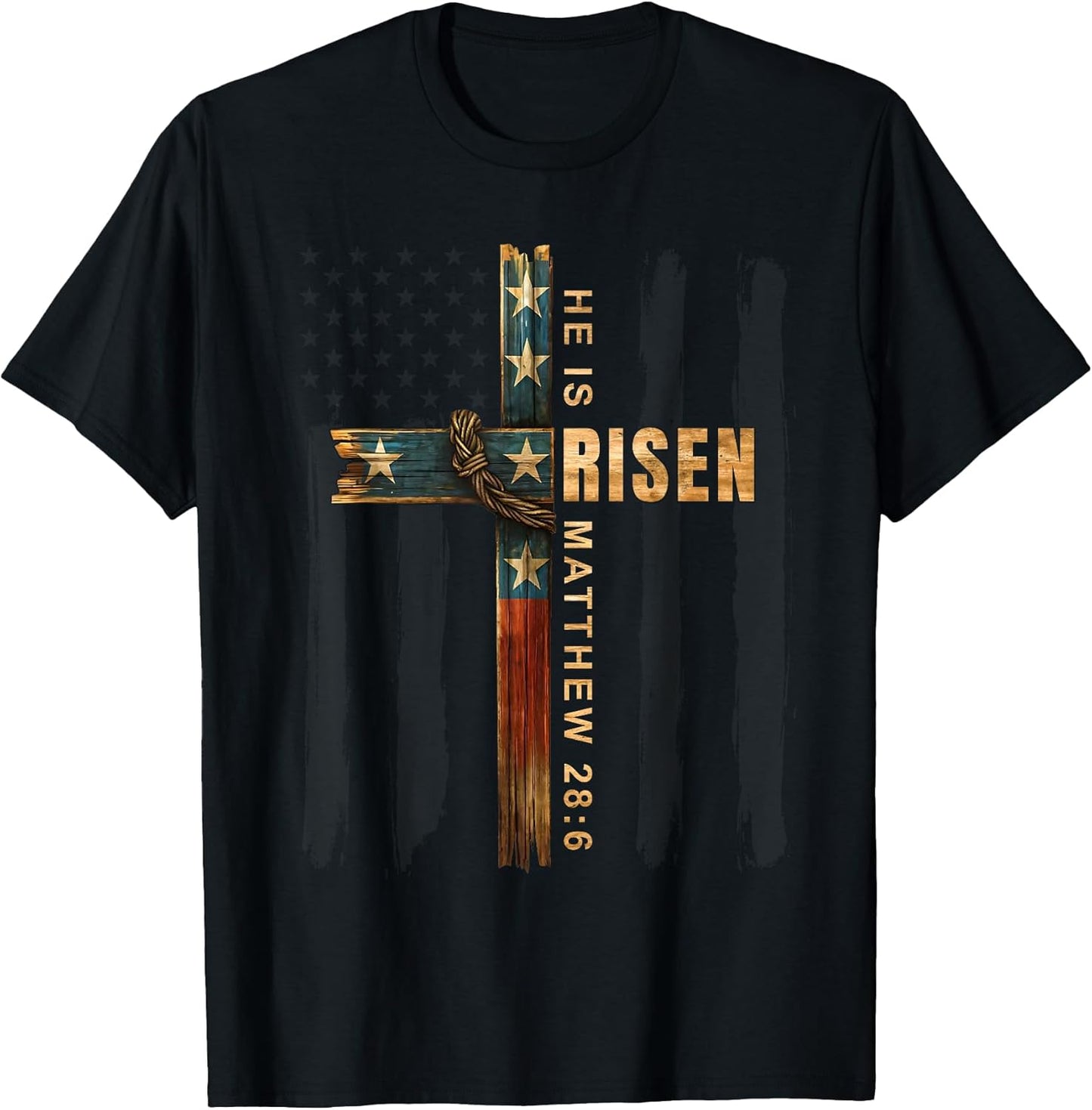 Easter Cross He is Risen Jesus Christian Men Women Teen Kids T-Shirt