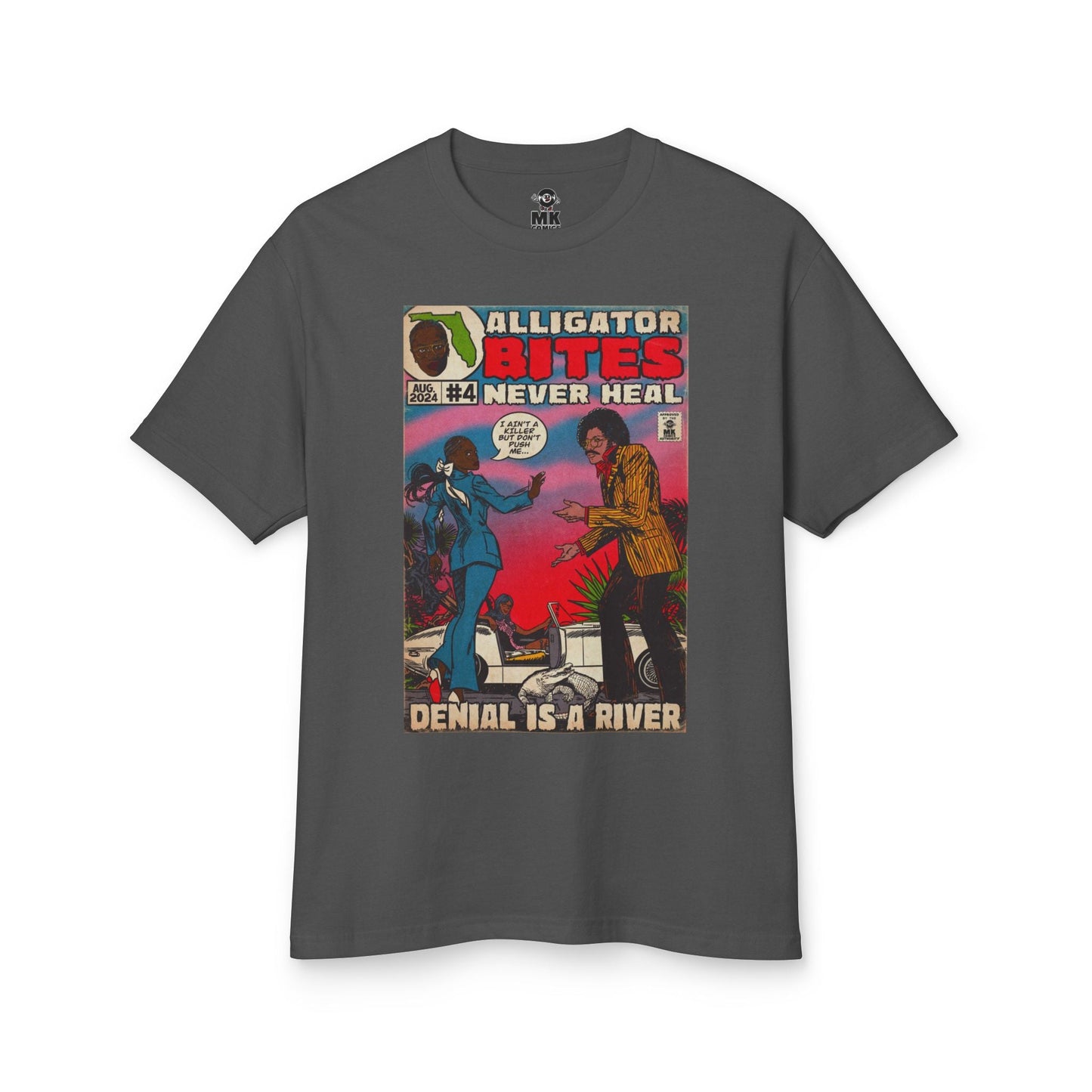Denial Unisex Garment-Dyed Heavyweight Cotton Tee