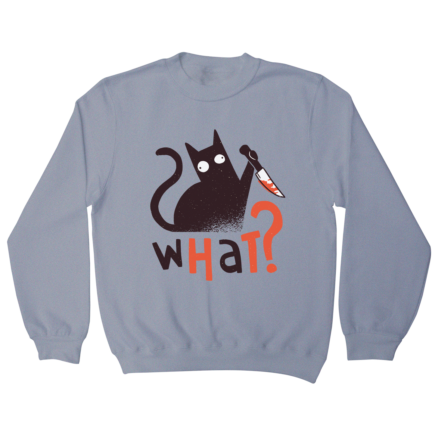 Murder cat funny scary sweatshirt