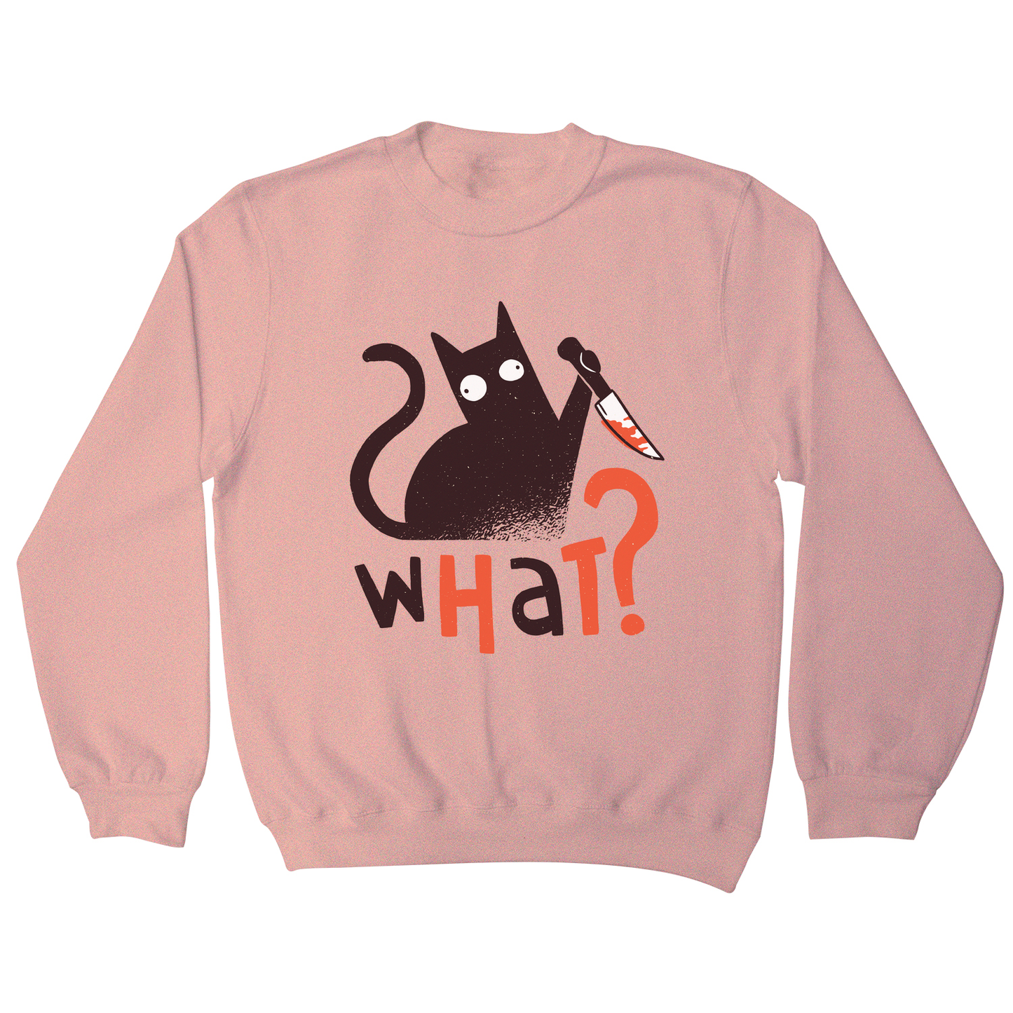 Murder cat funny scary sweatshirt